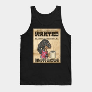 Cute Funny Doxie Dachshund Wanted Poster Tank Top